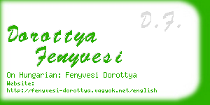 dorottya fenyvesi business card